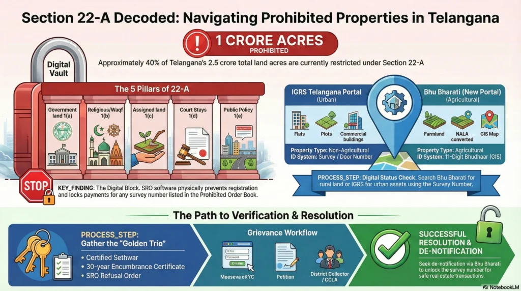 prohibited properties telangana